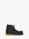 Jw Anderson Shearling-lined Leather Ankle Boots In Black