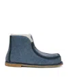 Jw Anderson Woman Ankle Boots Blue Size 8 Textile Fibers In Blue