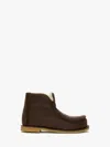 Jw Anderson Shearling-lined Suede Boots In Brown