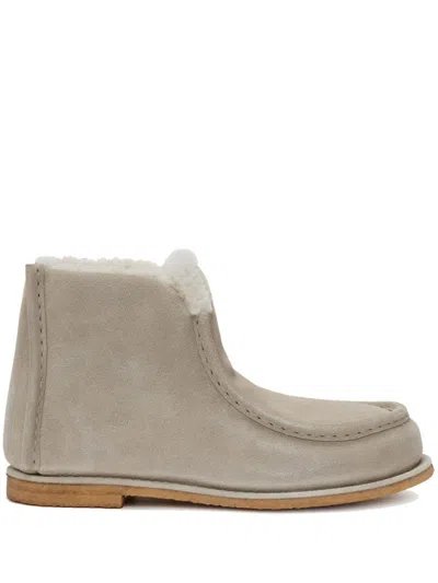 Jw Anderson Padded Ankle Boots In Grey