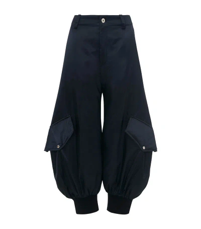 Jw Anderson Padded Cargo Trousers In Blue