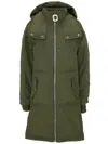 Jw Anderson Padded Single-breasted Coat In Forest Green