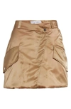 JW ANDERSON PADDED SATIN CARGO MINISKIRT