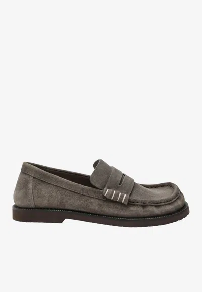 Jw Anderson Padded-insole Suede Loafers In Multi