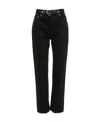 Jw Anderson Padlock Strap Slim-fit Jeans In Black