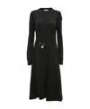 Jw Anderson Padlock-detail Tied Knitted Dress In Black