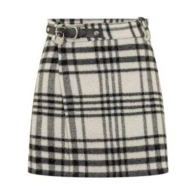 JW ANDERSON JW ANDERSON PADLOCK DETAILED CHECKED MINI SKIRT
