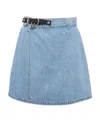 Jw Anderson Padlock Mini Denim Skirt In Blue