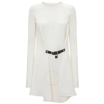 Jw Anderson Padlock Wrap Dress In White