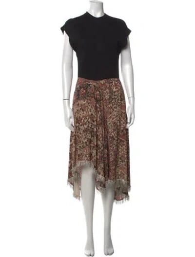 Pre-owned Jw Anderson Paisley Print Midi Length Dress In Black