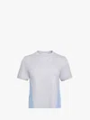 Jw Anderson Panelled Cropped T-shirt With Anchor Embroidery In Grey