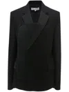 Jw Anderson Tassle Tuxedo Jacket Oversized Fit In Schwarz