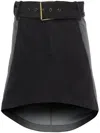 Jw Anderson Denim Belted Mini Skirt In Grey