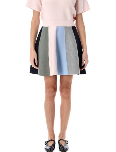Jw Anderson J. W. Anderson Panelled Scarf-knit Mini Skirt In Multi