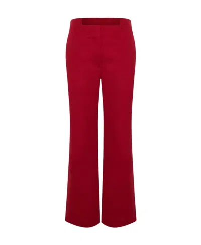 Jw Anderson Panelled Straight-leg Trousers In Red