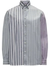 Jw Anderson Panelled Stripe-print Shirt In Multicolor