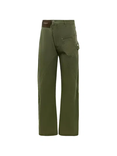 Jw Anderson Panelled Trousers In Green