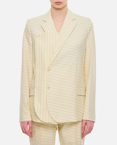 Jw Anderson Single-breasted Blazer In White