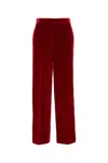Jw Anderson Red Velvet Pant In Red