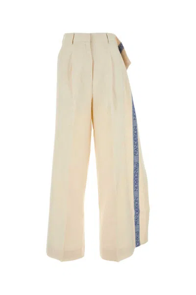 Jw Anderson J.w. Anderson Side Panel Trousers In Beige