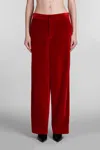 JW ANDERSON PANTS IN RED COTTON