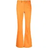 Jw Anderson Bootcut Leather Trousers In Orange