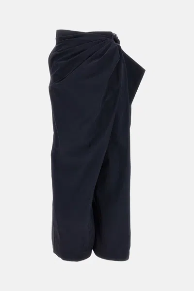Jw Anderson Pantaloni Con Vita Risvoltata Fold-over In Blue