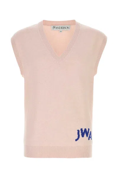 Jw Anderson Pastel Pink Cotton Blend Vest