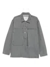 Jw Anderson Patch Pocket Rugby Shirt In Gray