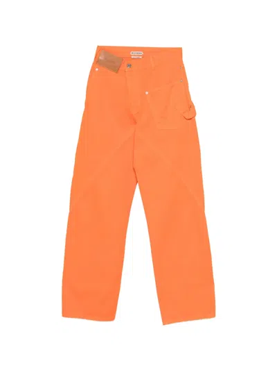 Jw Anderson Twisted Denim Jeans Five Pocket Design In Orange
