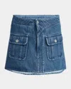 Jw Anderson Patch Pocket Mini Skirt In Mid Blue
