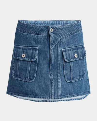 Jw Anderson Patch Pocket Mini Skirt In Sky Blue