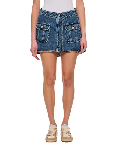 Jw Anderson J.w. Anderson Patch Pocket Mini Skirt In Blue