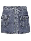 Jw Anderson Patch Pocket Mini Skirt In Blue