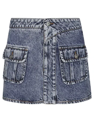 Jw Anderson Patch Pocket Mini Skirt In Blue