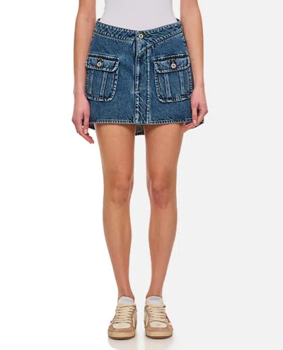 Jw Anderson Patch Pocket Mini Skirt In Blue