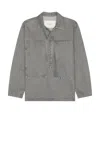Jw Anderson Patch Pocket Rugby Shirt In Gray