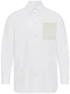 Jw Anderson Contrast Patch Pocket Shirt In White