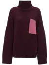 Jw Anderson Contrast-pocket Ribbed-knit Jumper