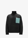 Jw Anderson Patch Pocket Turtleneck Sweater In Grey