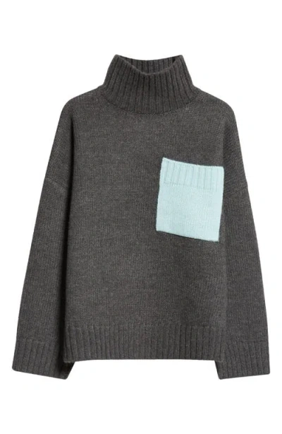 Jw Anderson High-neck Drop-shoulder Jumper In Multicolor