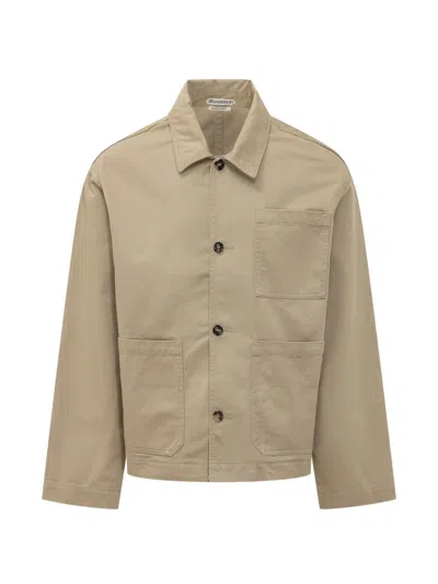 Jw Anderson Button Fastening Chest Pocket Logo Patch Coat In Neutral