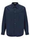Jw Anderson Patchword Striped Shirt And Blouse Blue In Blue