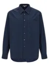 Jw Anderson Patchword Striped Shirt And Blouse Blue In Blue