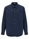Jw Anderson Patchword Striped Shirt And Blouse Blue In Blue