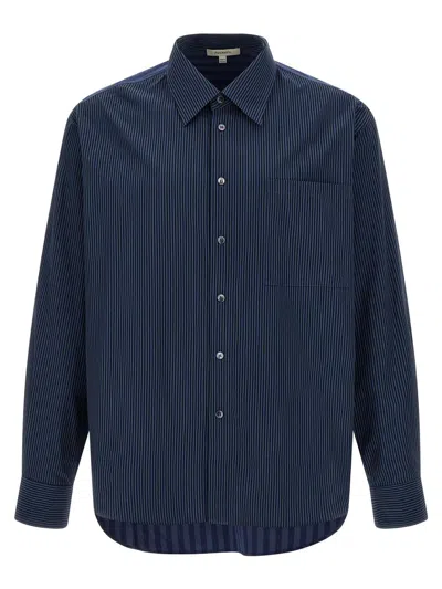 Jw Anderson Patchword Striped Shirt And Blouse Blue
