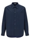 Jw Anderson Patchword Striped Shirt And Blouse Blue In Blue
