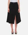 Jw Anderson Hanky-hem Asymmetric Skirt In Black
