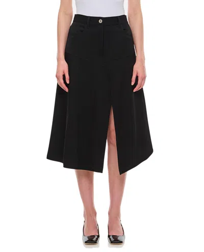 Jw Anderson Patchwork A-line Skirt In Black