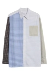 Jw Anderson Patchwork Shirt In Blue/multi